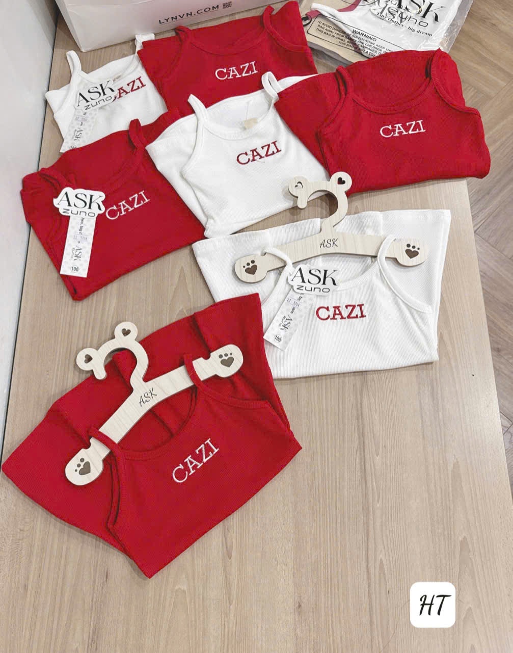 Sv50 Set 2 váy hai dây CAZI siêu mát cho bé