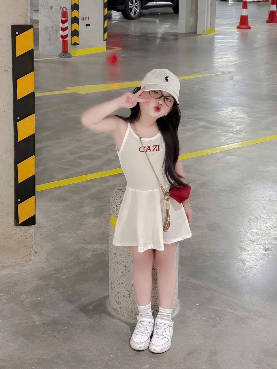 Sv50 Set 2 váy hai dây CAZI siêu mát cho bé