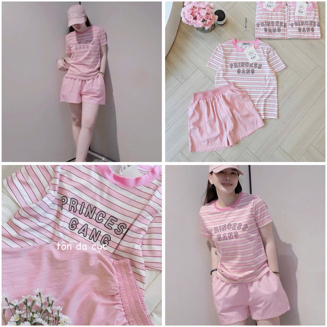 BD011 bộ đùi sọc kẻ hồng