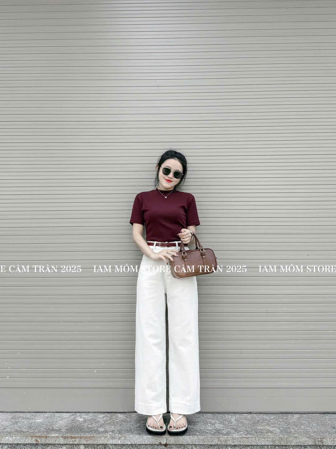 Cv-Q9 Quần jean xuông trắng dáng Basic