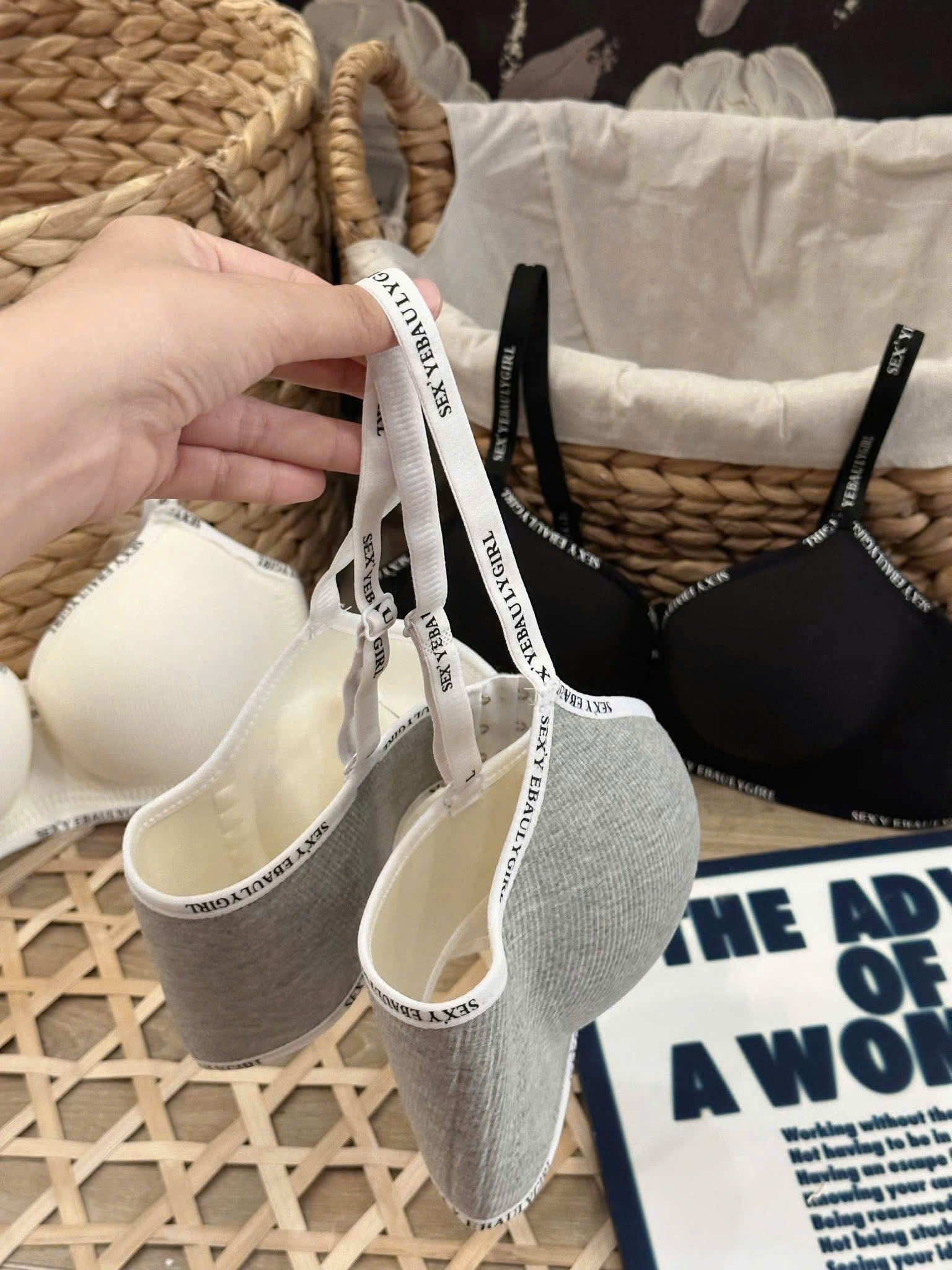 Sa68 Set 3 áo ngực có mút 5cm nâng ngực
