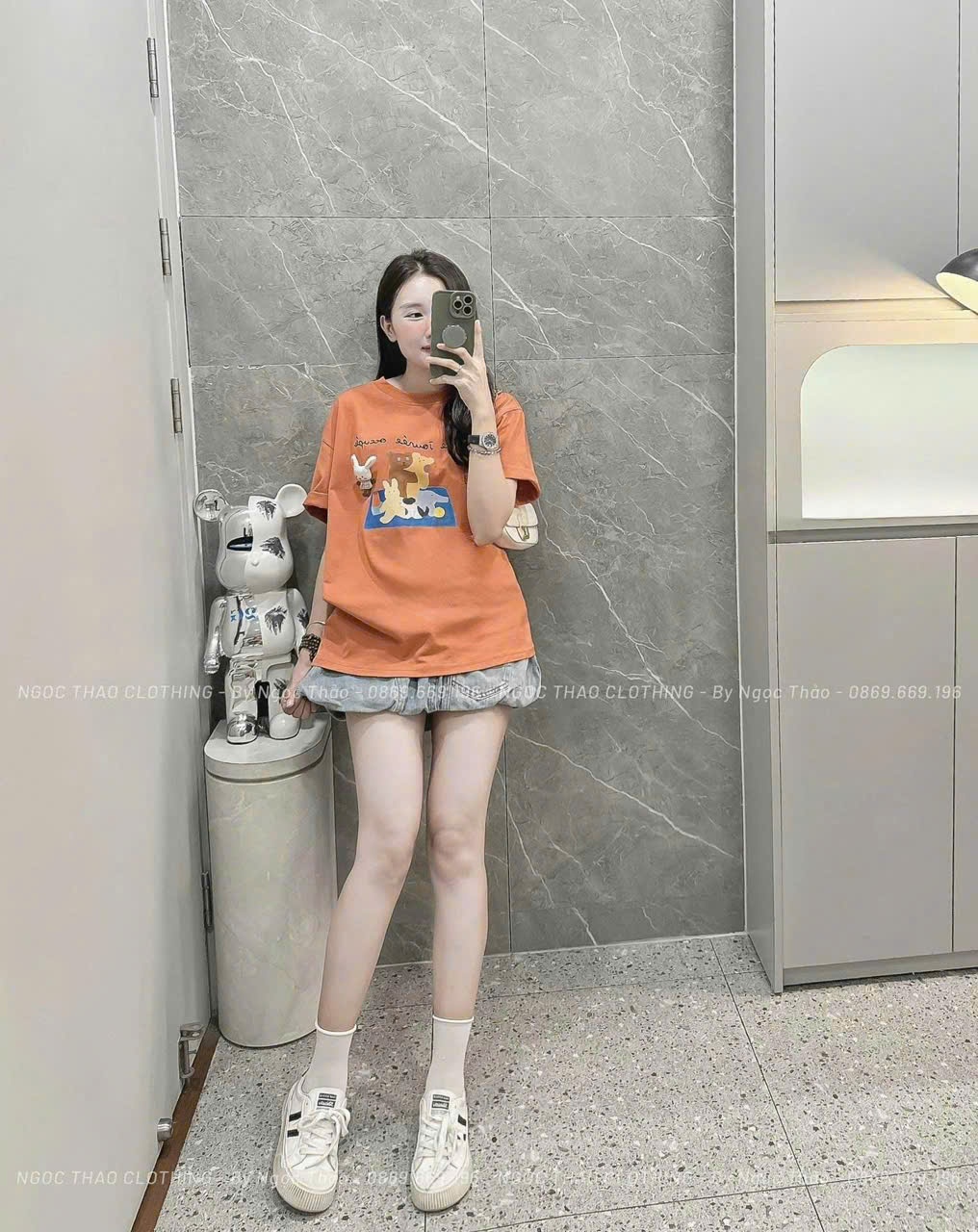 An6 Áo phông gấu cam