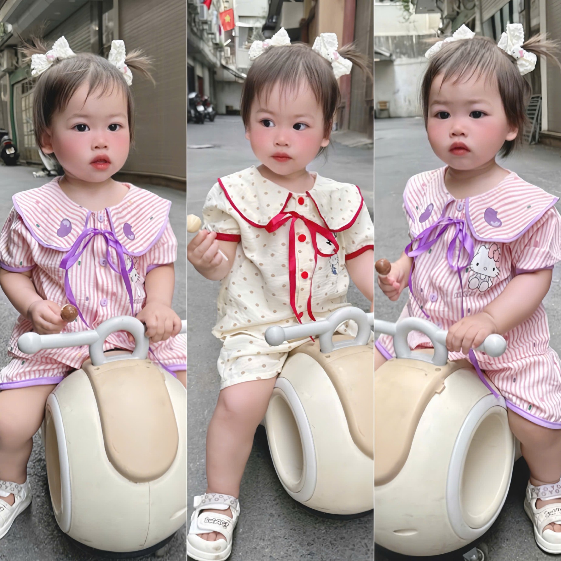 Cv-Pm61 Set 2 bộ Pijama mèo Kitty cho bé gái