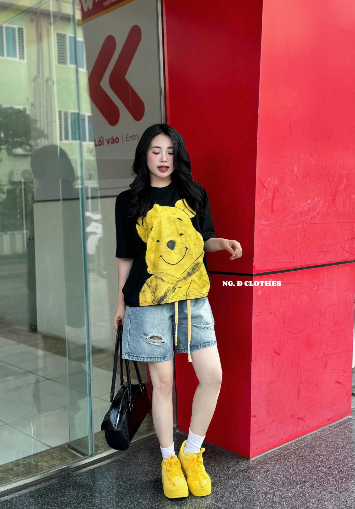 Sq311 Set áo phông Bear quần jean