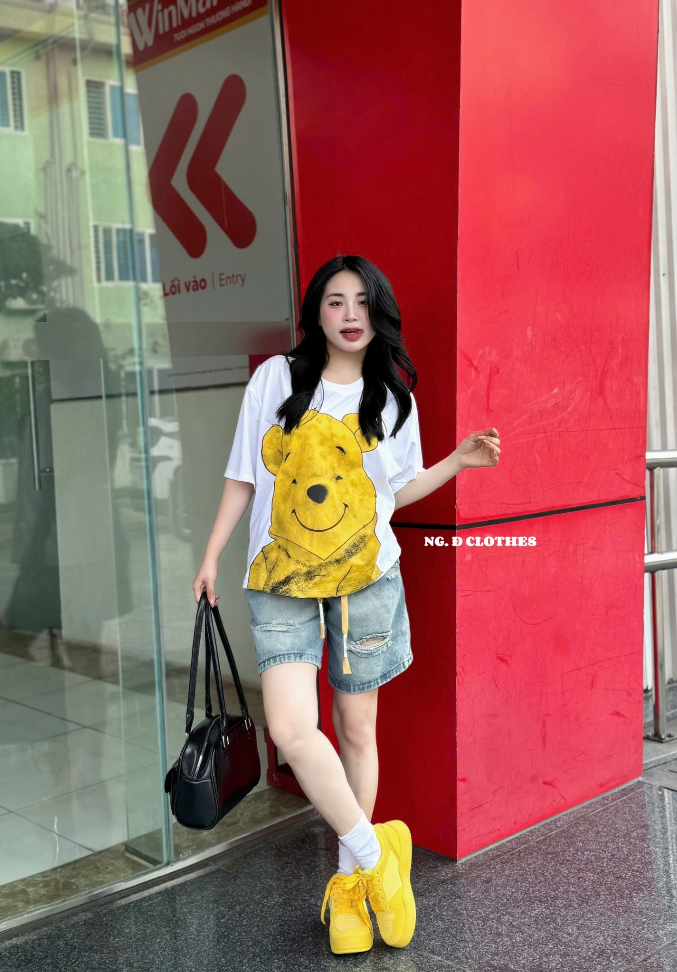 Sq311 Set áo phông Bear quần jean