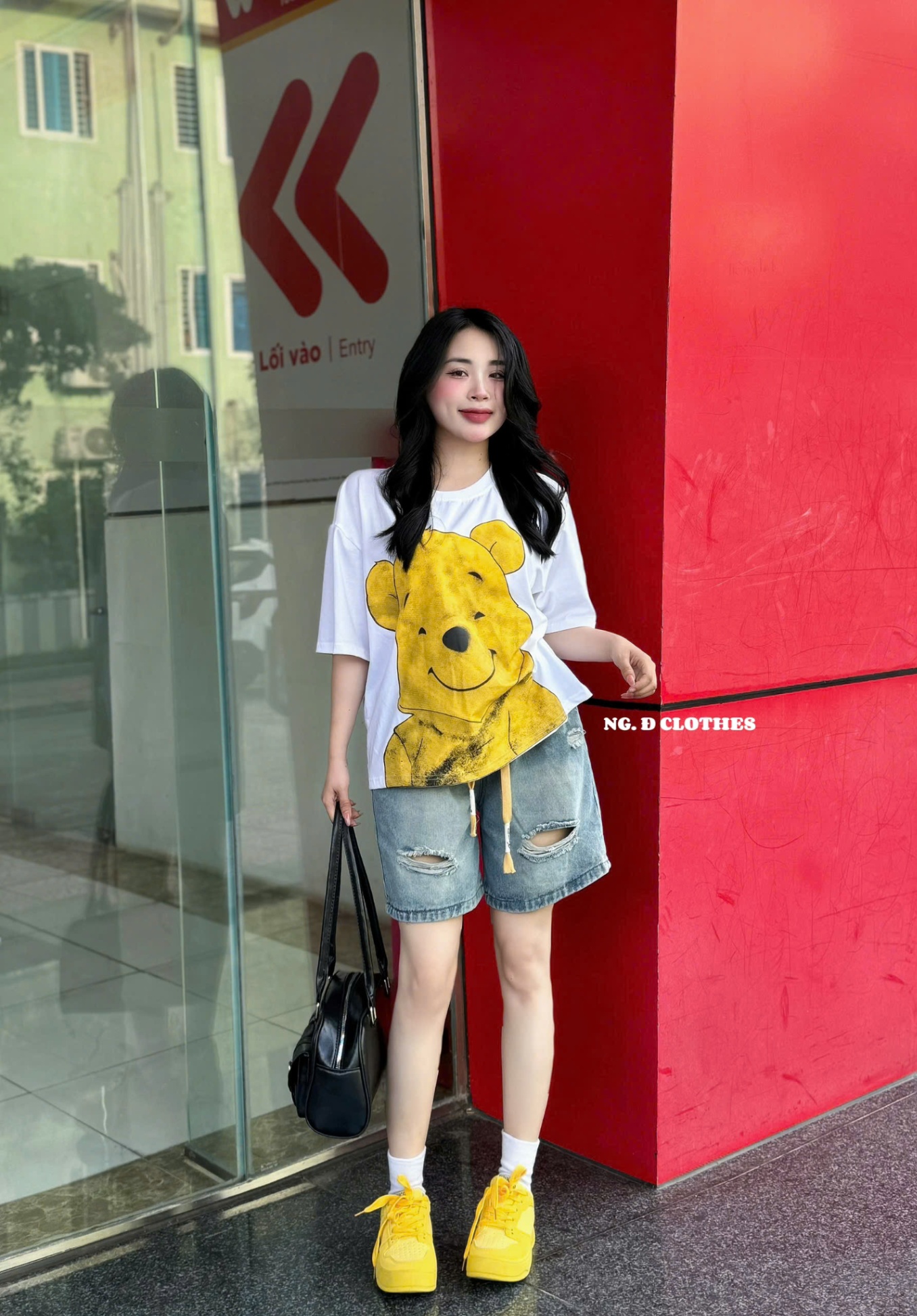 Sq311 Set áo phông Bear quần jean