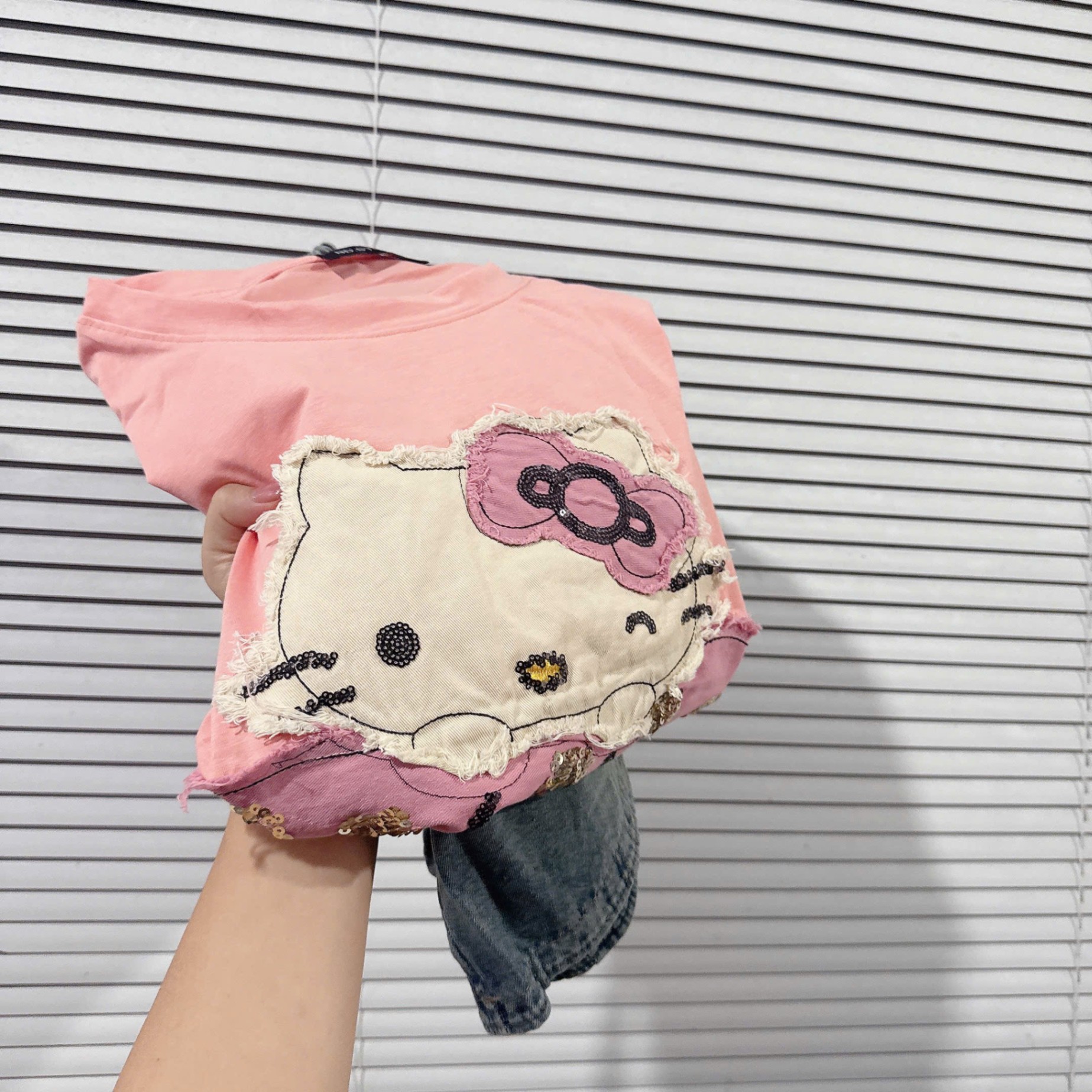 Sd22 Set quần jean áo thun Kitty