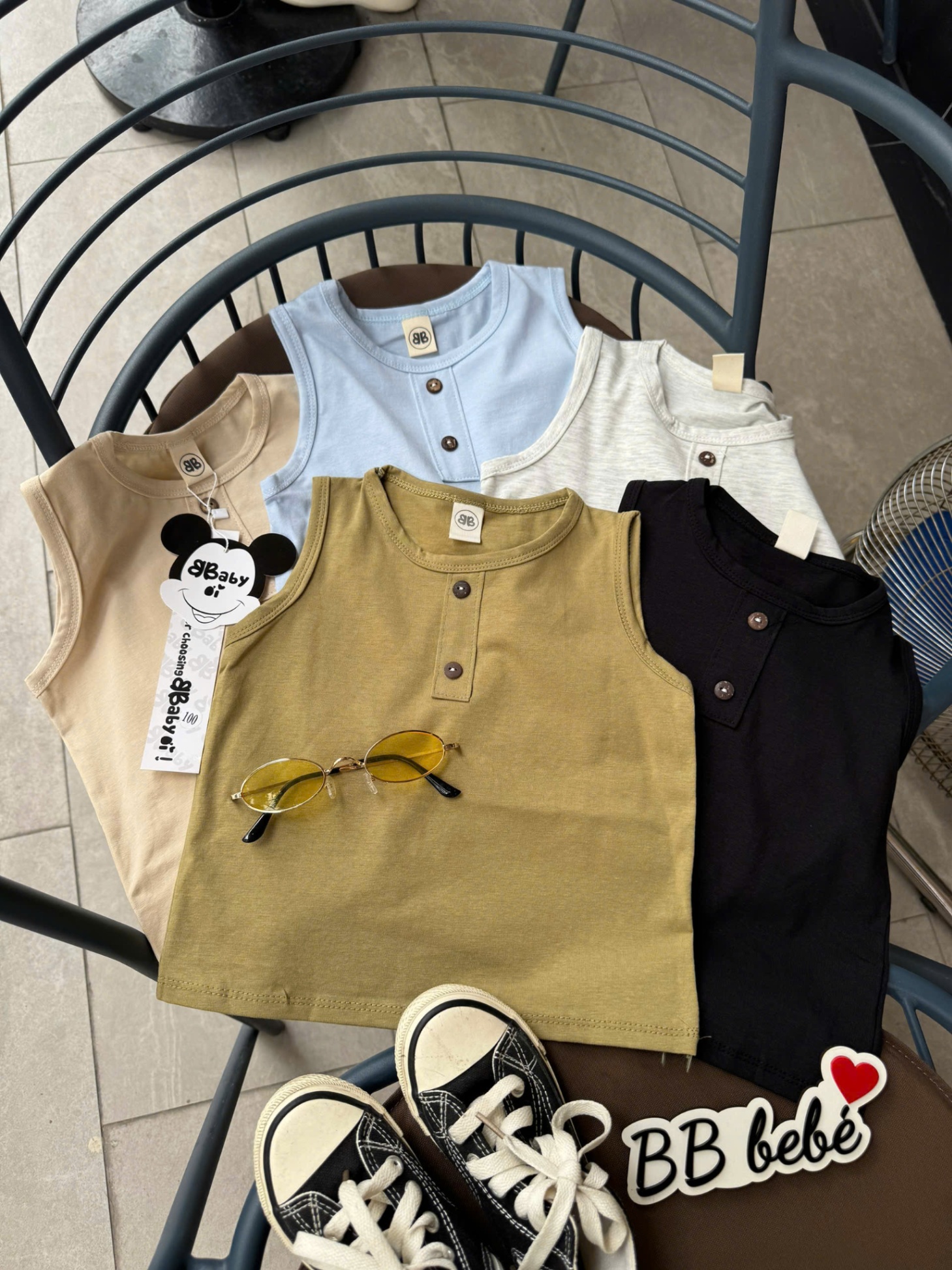 Sab034 Set 5 áo ba lỗ cotton siêu mát