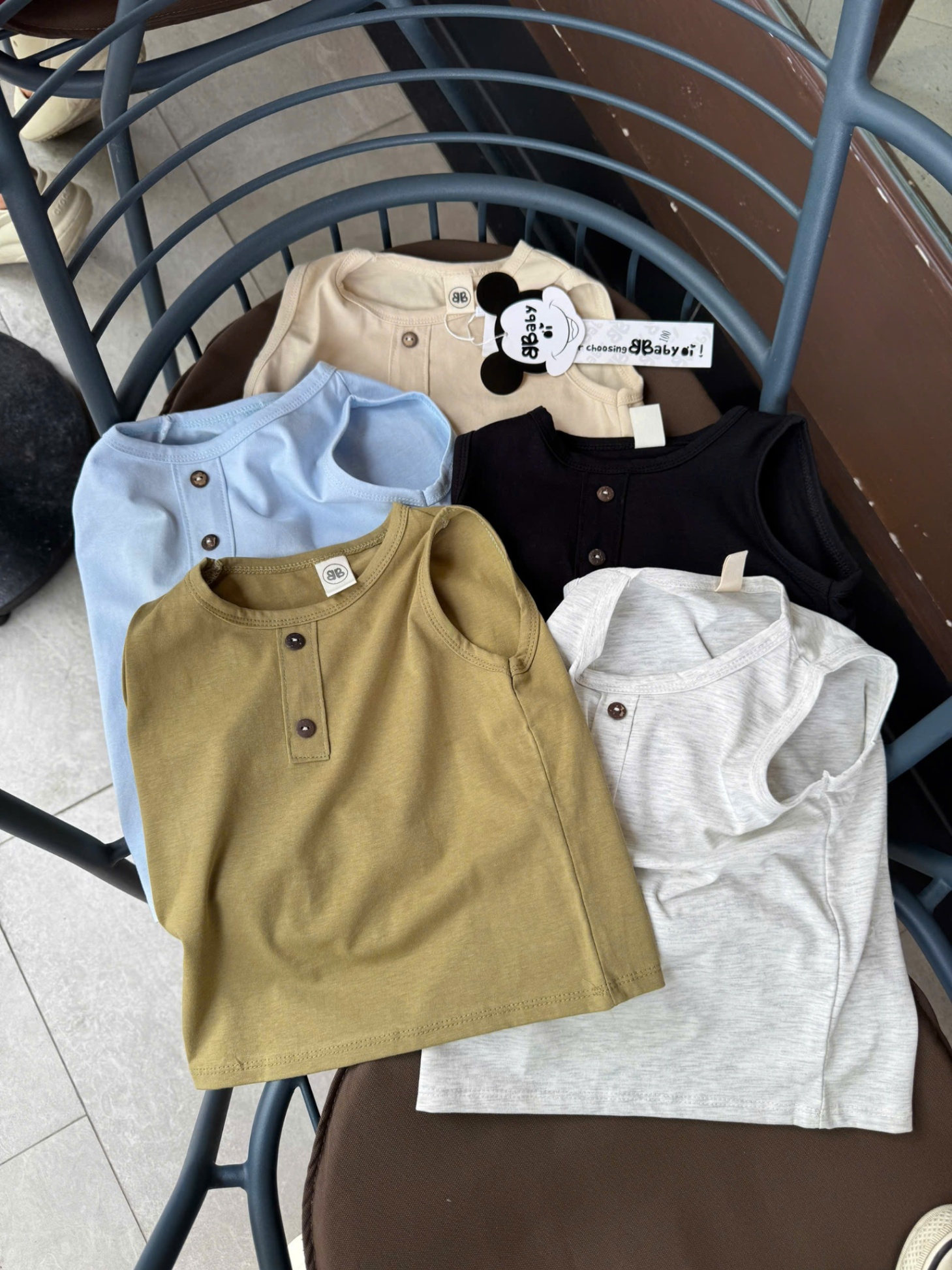 Sab034 Set 5 áo ba lỗ cotton siêu mát