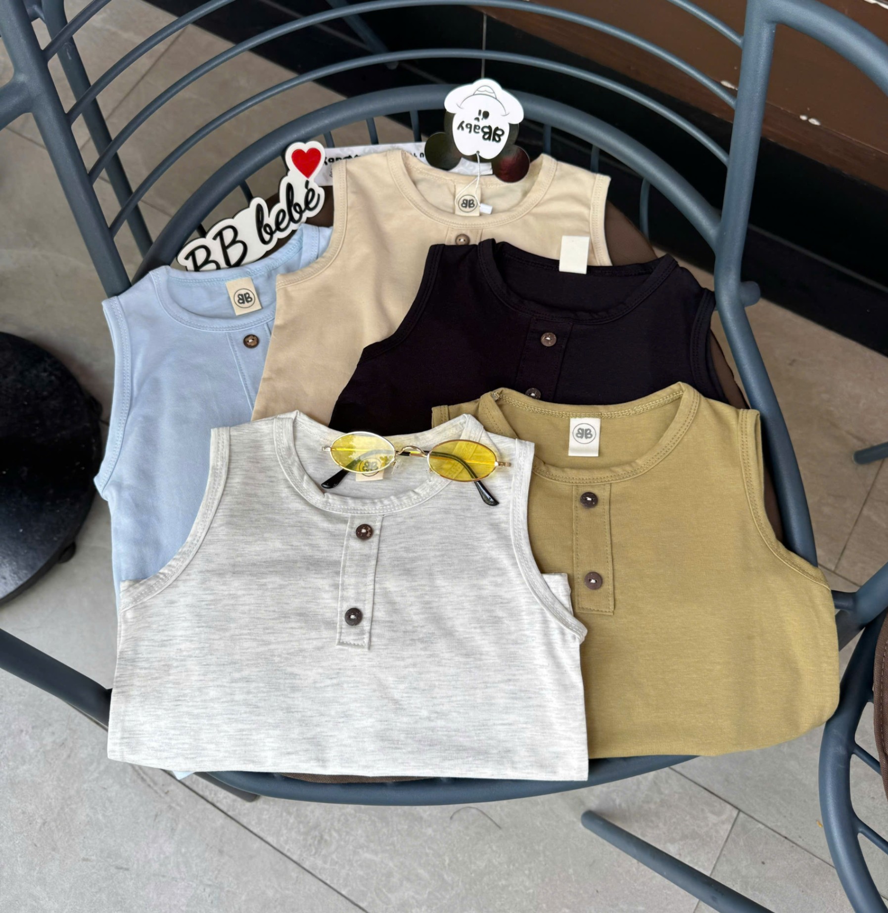 Sab034 Set 5 áo ba lỗ cotton siêu mát