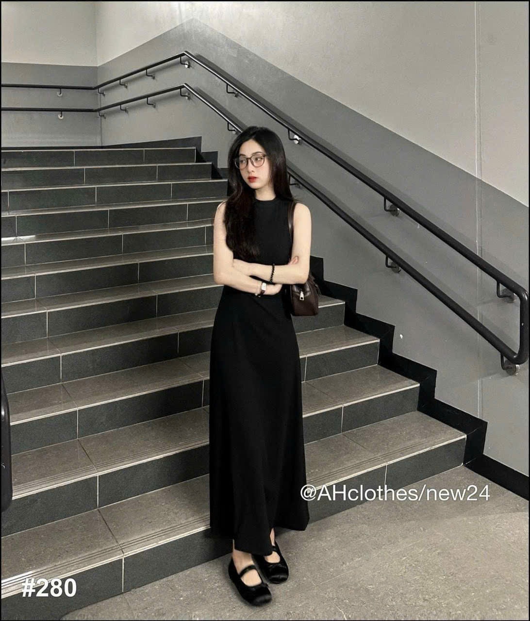 Vdn06 Váy suông dài sát nách cho nữ