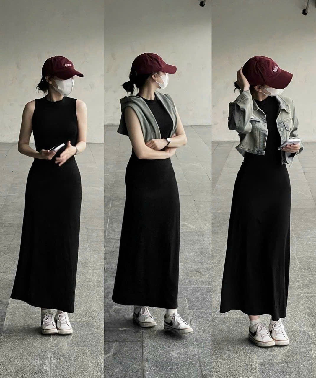 Vdn06 Váy suông dài sát nách cho nữ