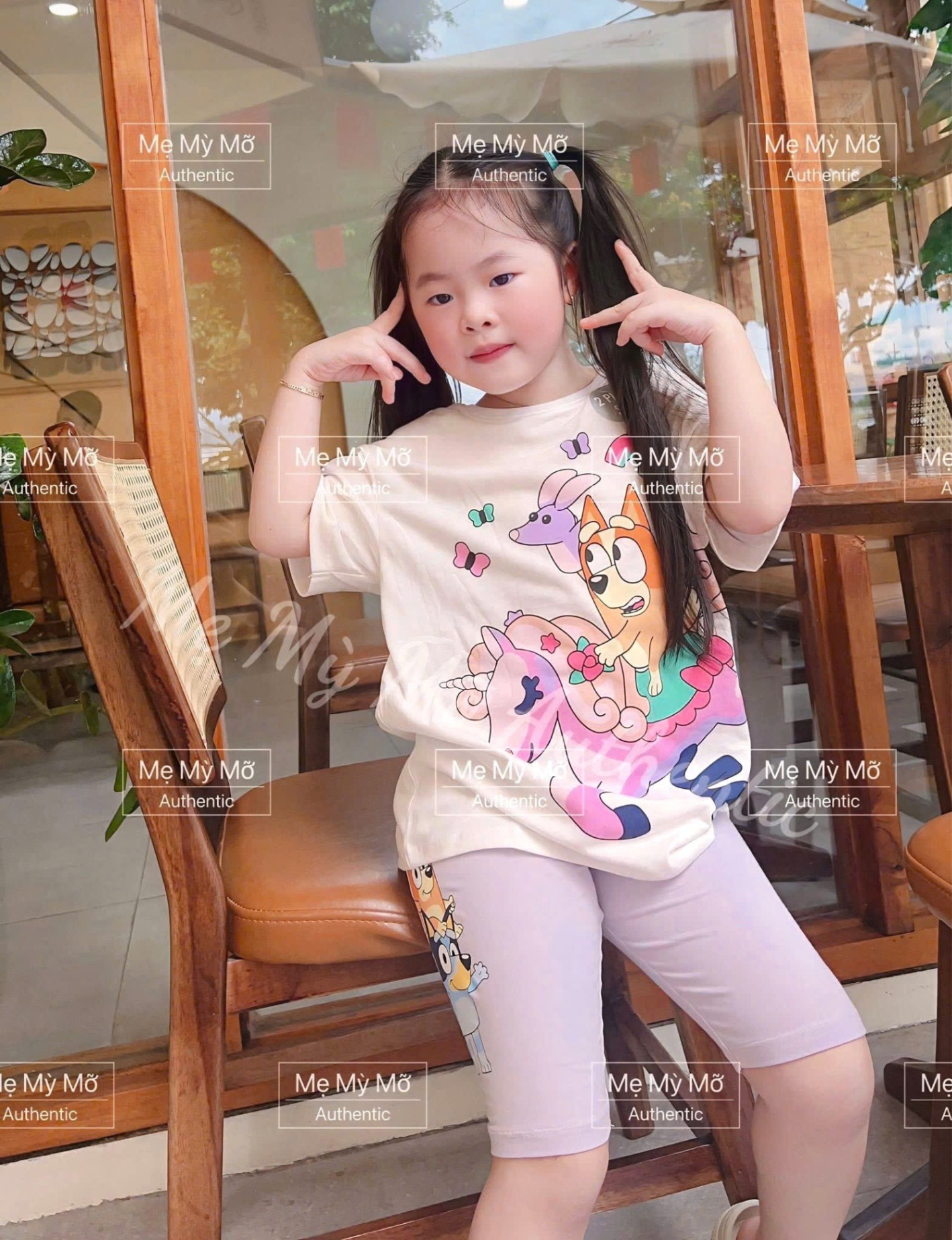 Sbb13 Set bộ bé Bluey áo phông rộng quần legging