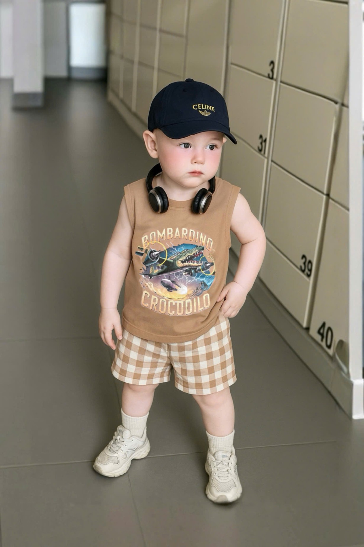 Bbt98 Set Bombardino Crocodilo áo cotton mix quần đũi