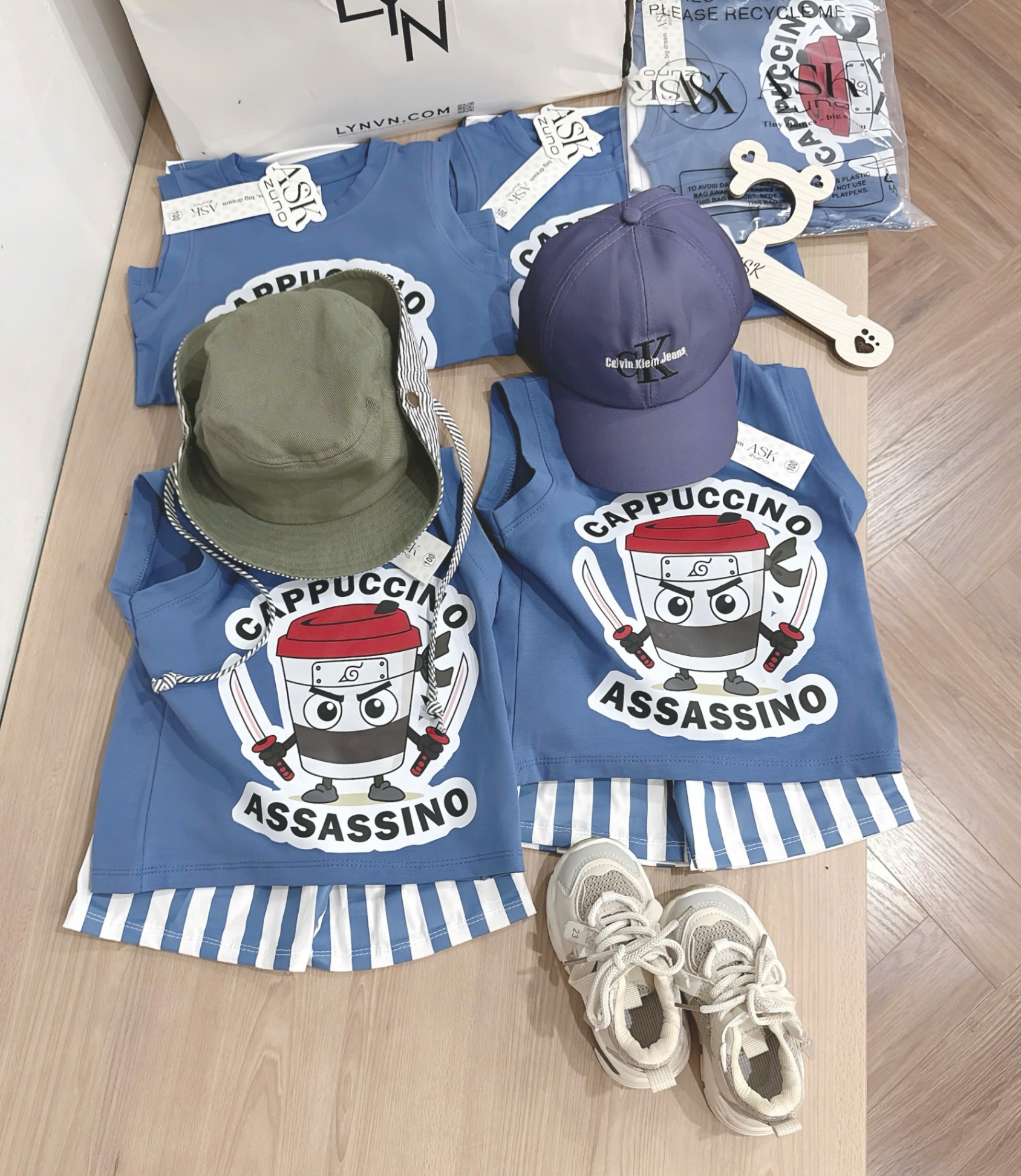 Sbb15 Set bộ Cappuccino Assassino ninja cho bé trai