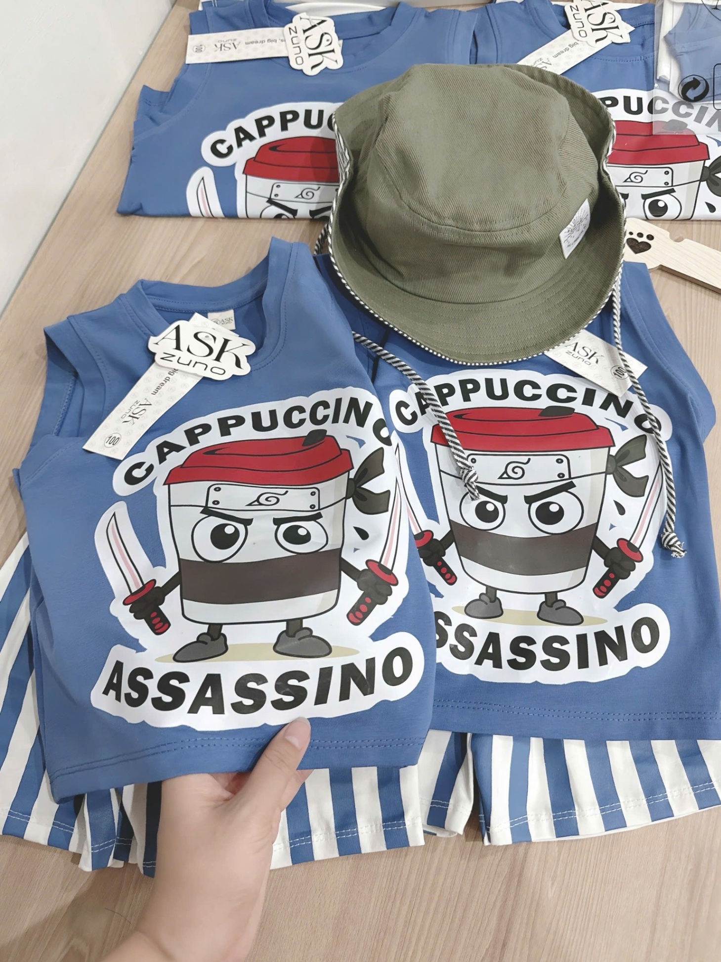 Sbb15 Set bộ Cappuccino Assassino ninja cho bé trai