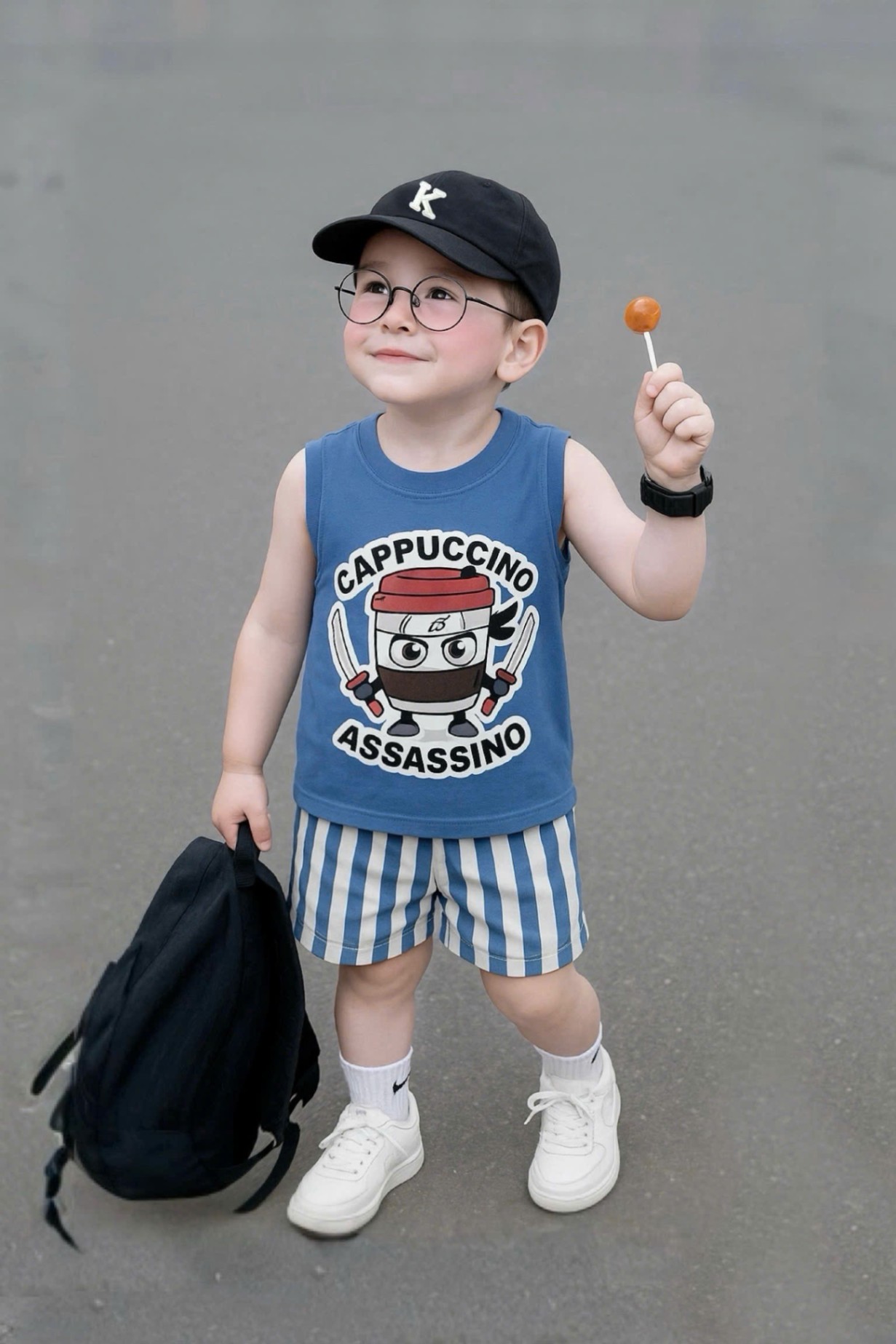 Sbb15 Set bộ Cappuccino Assassino ninja cho bé trai