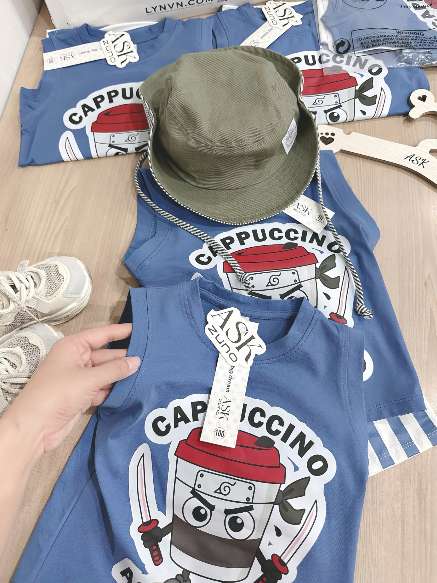 Sbb15 Set bộ Cappuccino Assassino ninja cho bé trai