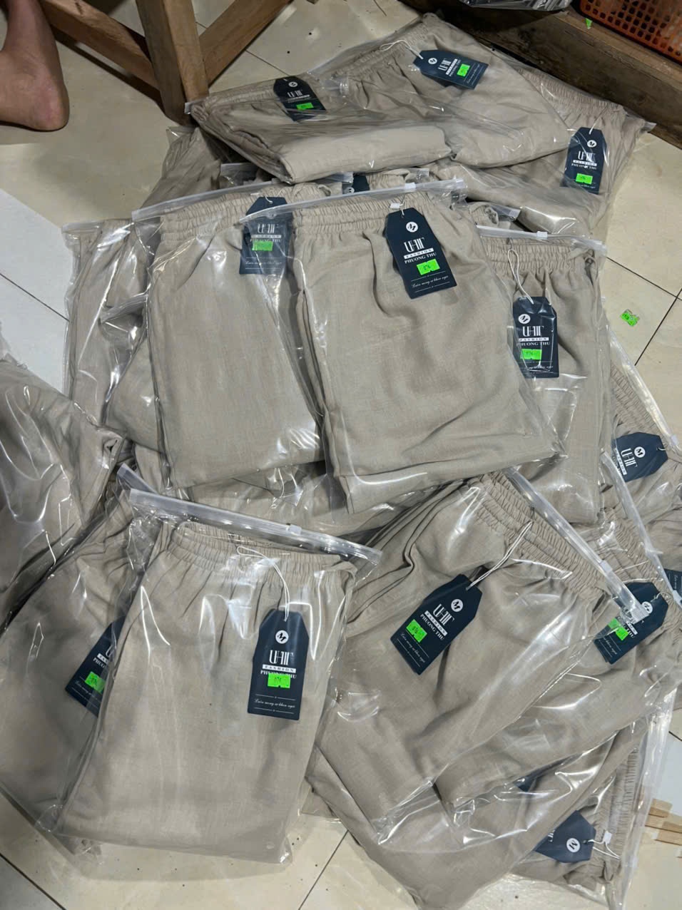 Qdn6 Quần đũi dài nữ ống suông rộng Linen
