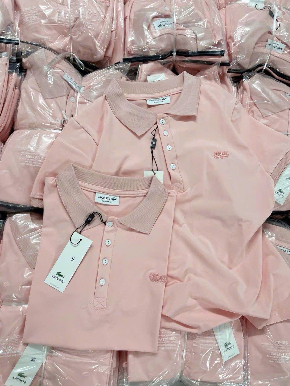 Apn2 Áo phông Laccoste tone hồng nude pastel