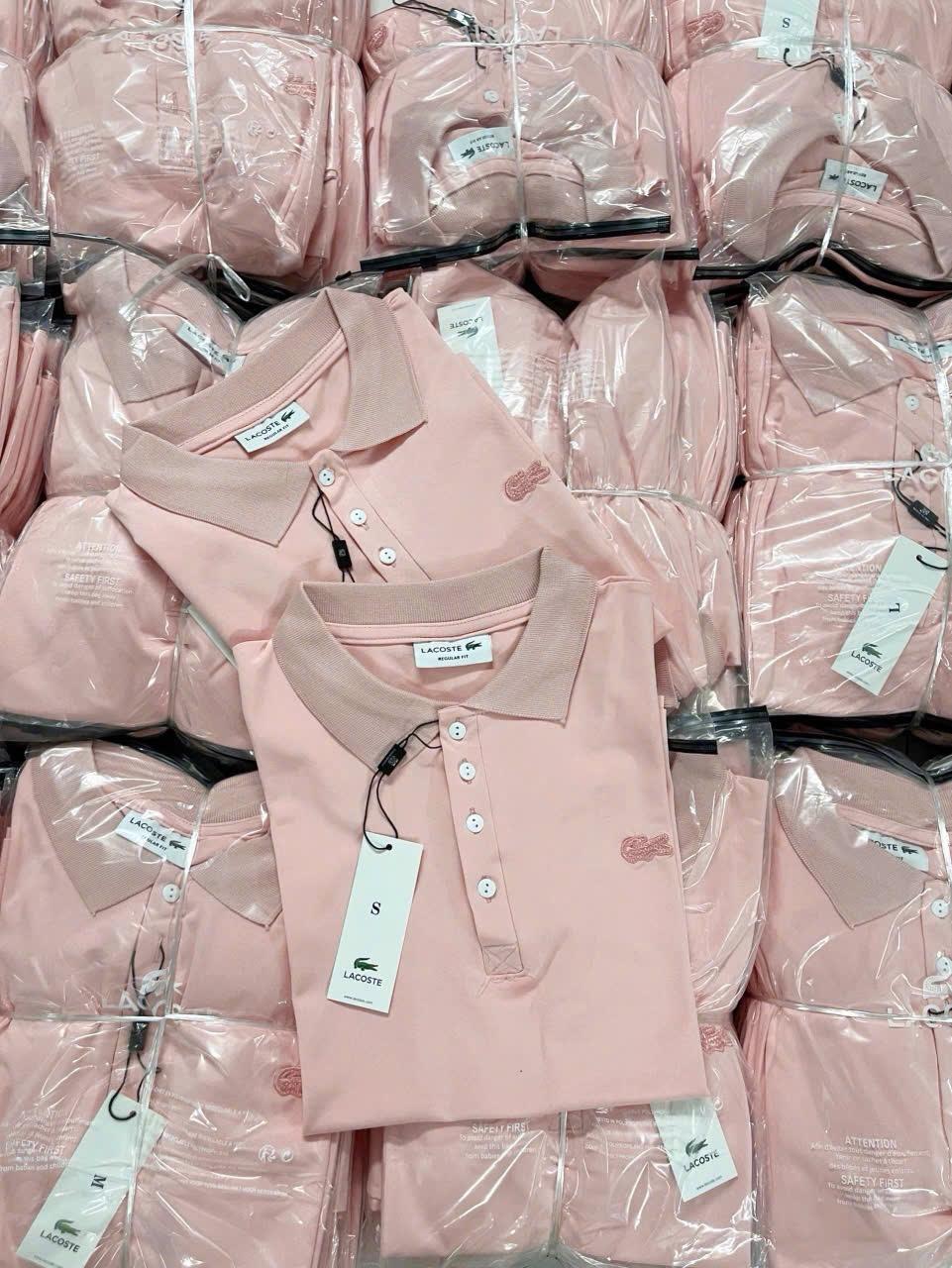 Apn2 Áo phông Laccoste tone hồng nude pastel
