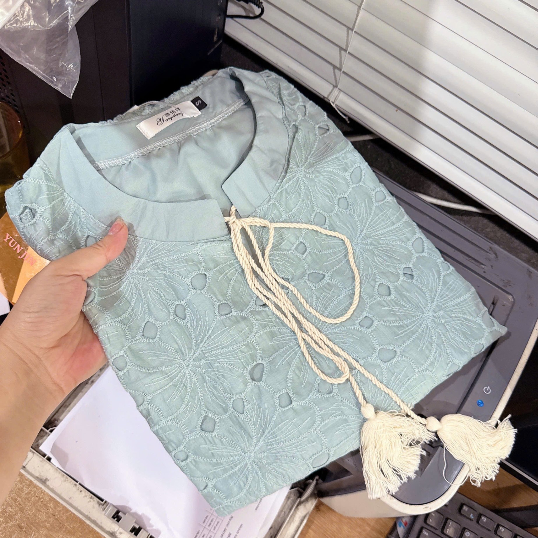 Bd55 Set tiểu thư thêu boi hoa