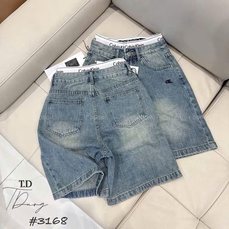 cv-Qj22 - Quần Jean ngố phối cạp C.K
