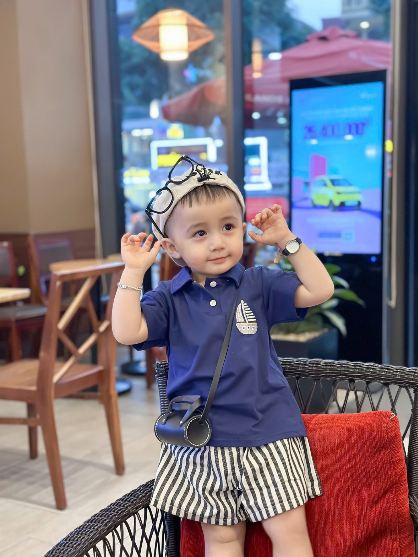 AP5 - Set áo Polo phối quần bò cho bé trai