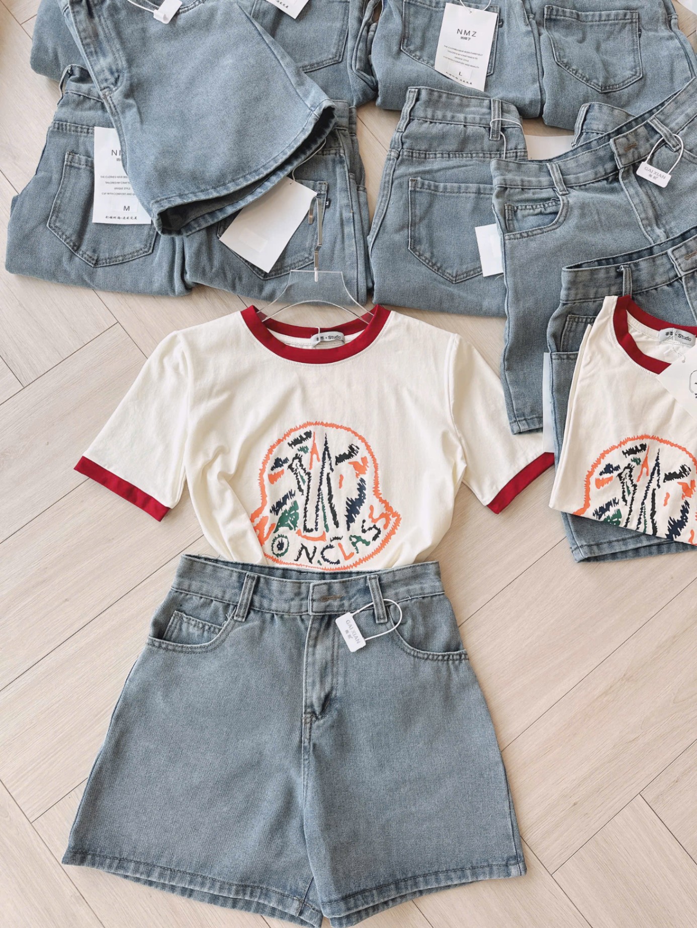 CV- SB66 SET BÒ ÁO PHÔNG VIỀN ĐỎ