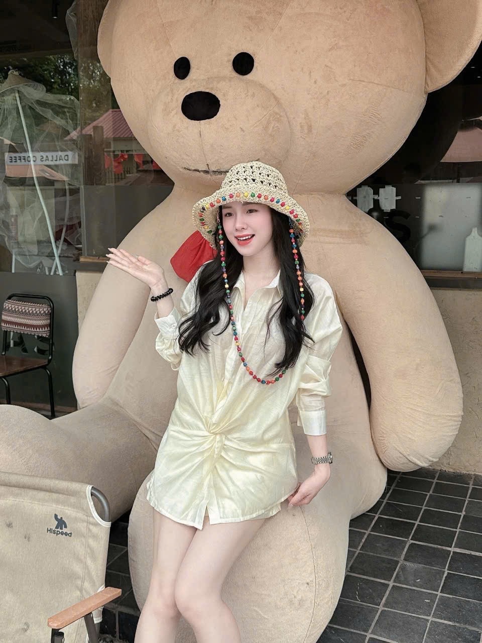 CV- S63 Sét Áo sơ mi xoắn eo