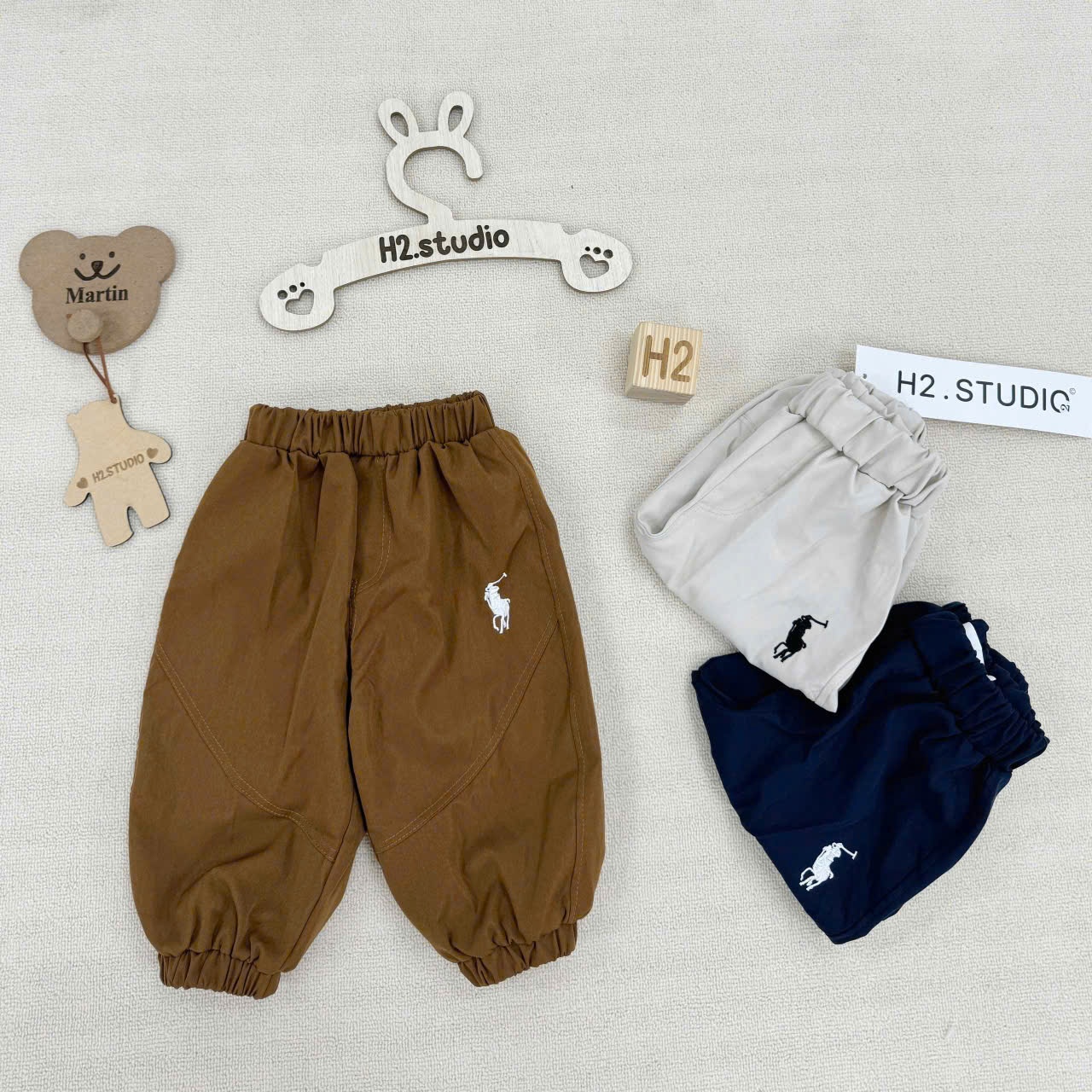 B22# SET 3 QUẦN THÊU NGỰA BÉ TRAI