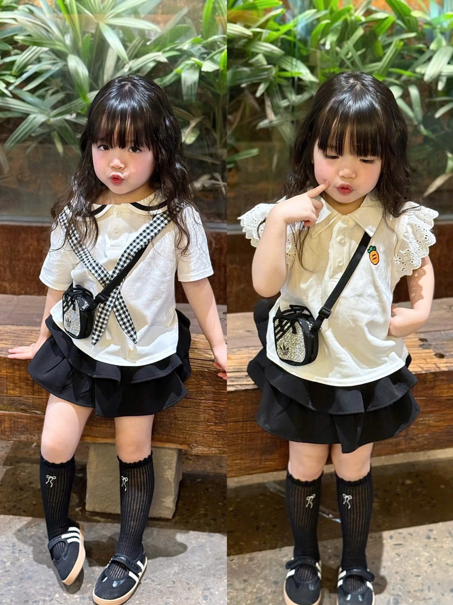 ASM1 SET 2 ÁO SƠ MI TRẮNG CHO BÉ