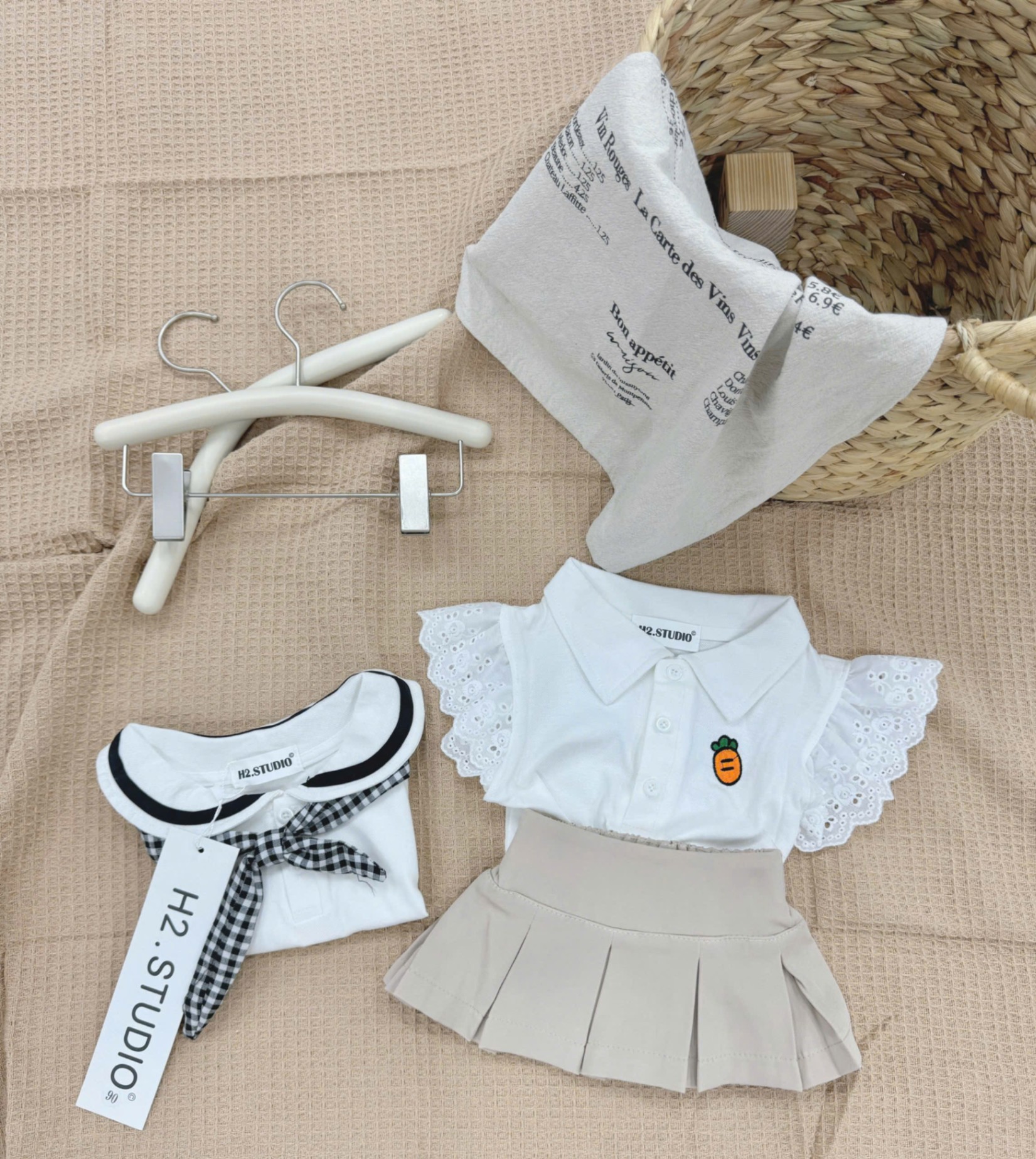 ASM1 SET 2 ÁO SƠ MI TRẮNG CHO BÉ