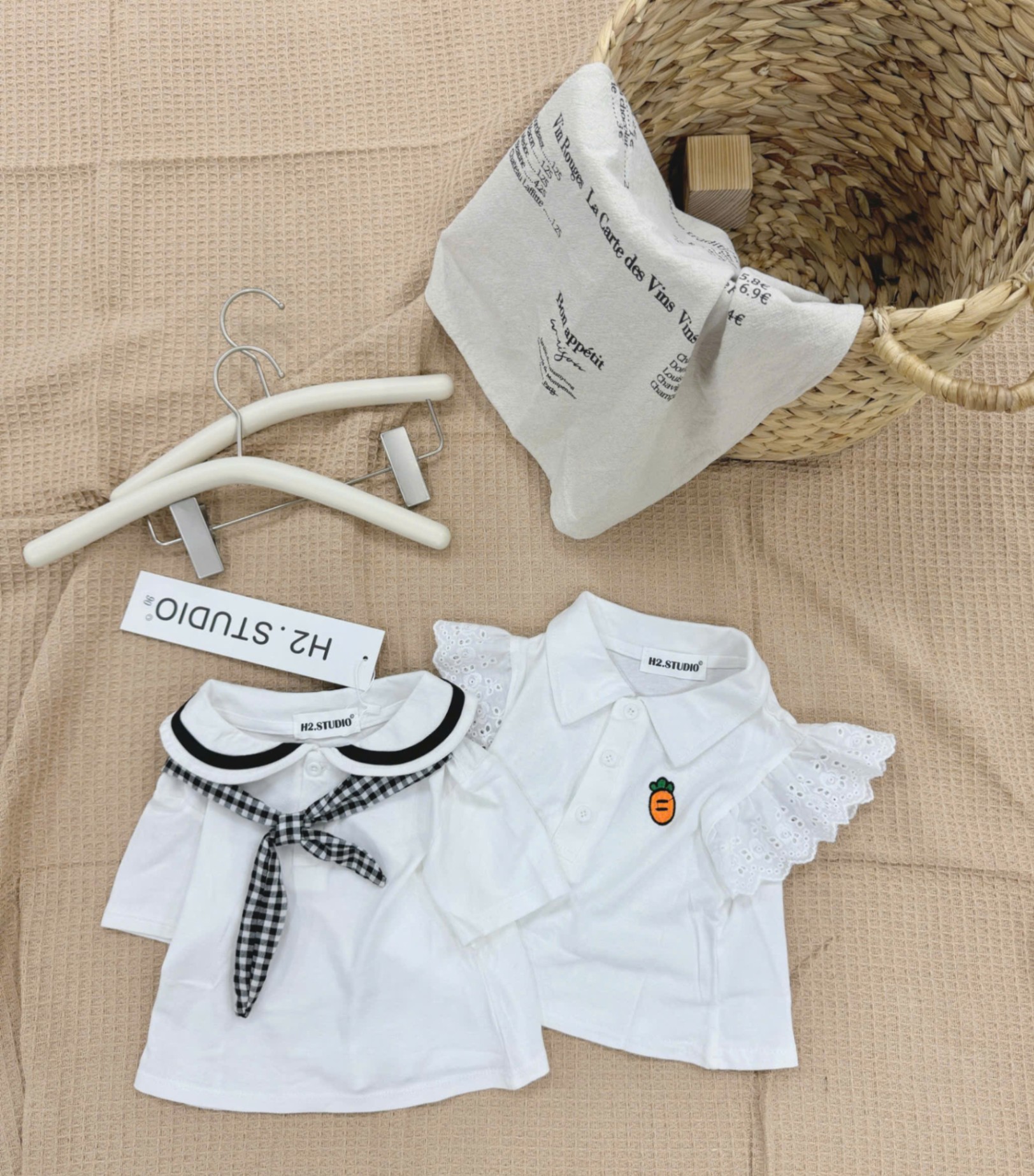 ASM1 SET 2 ÁO SƠ MI TRẮNG CHO BÉ