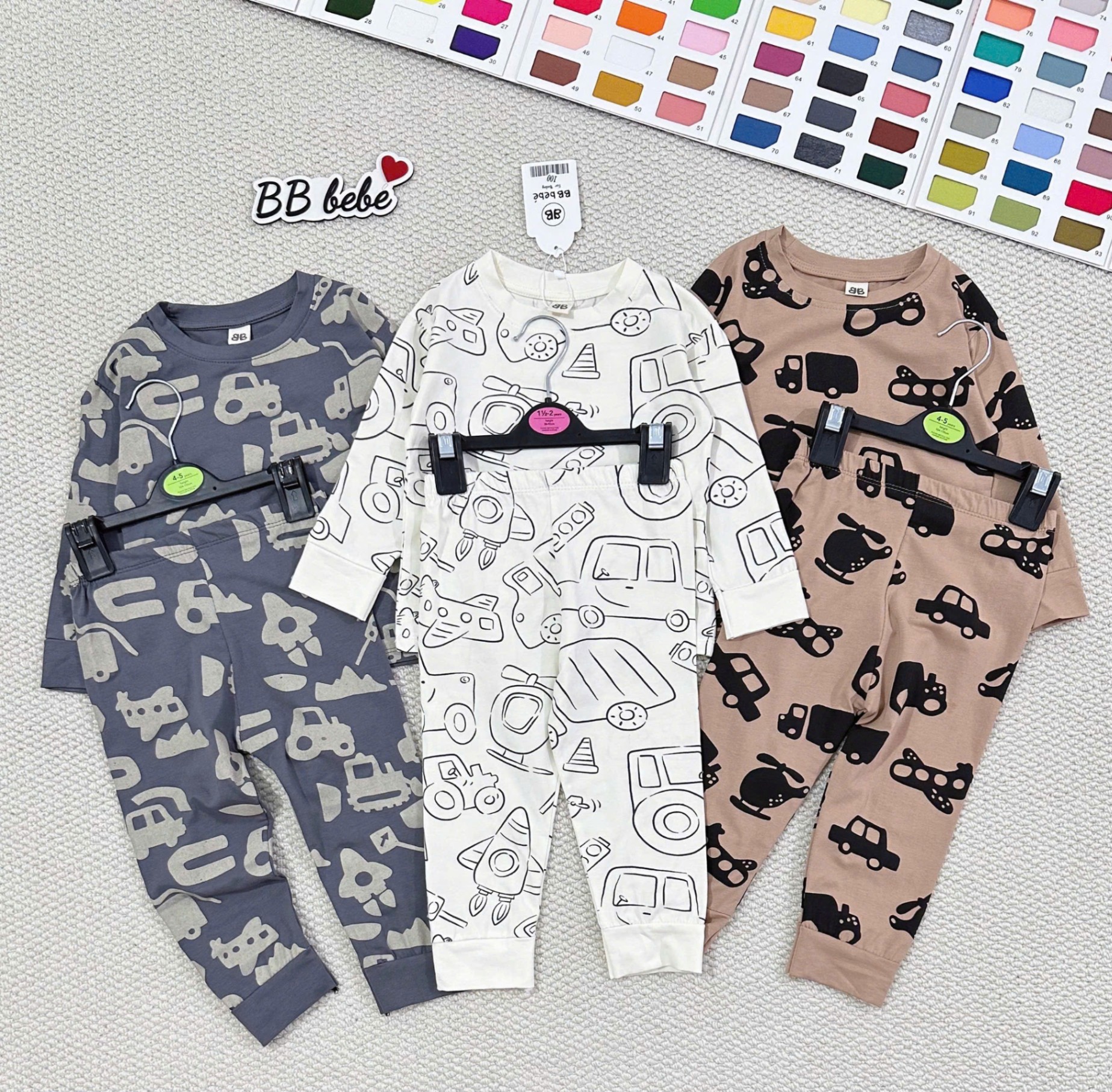 D50# SET 3 BỘ OTO DÀI TAY BÉ TRAI