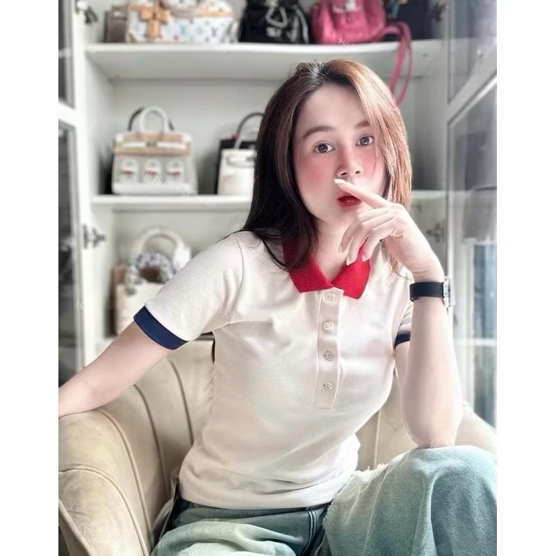 XHN24 áo polo cổ đỏ