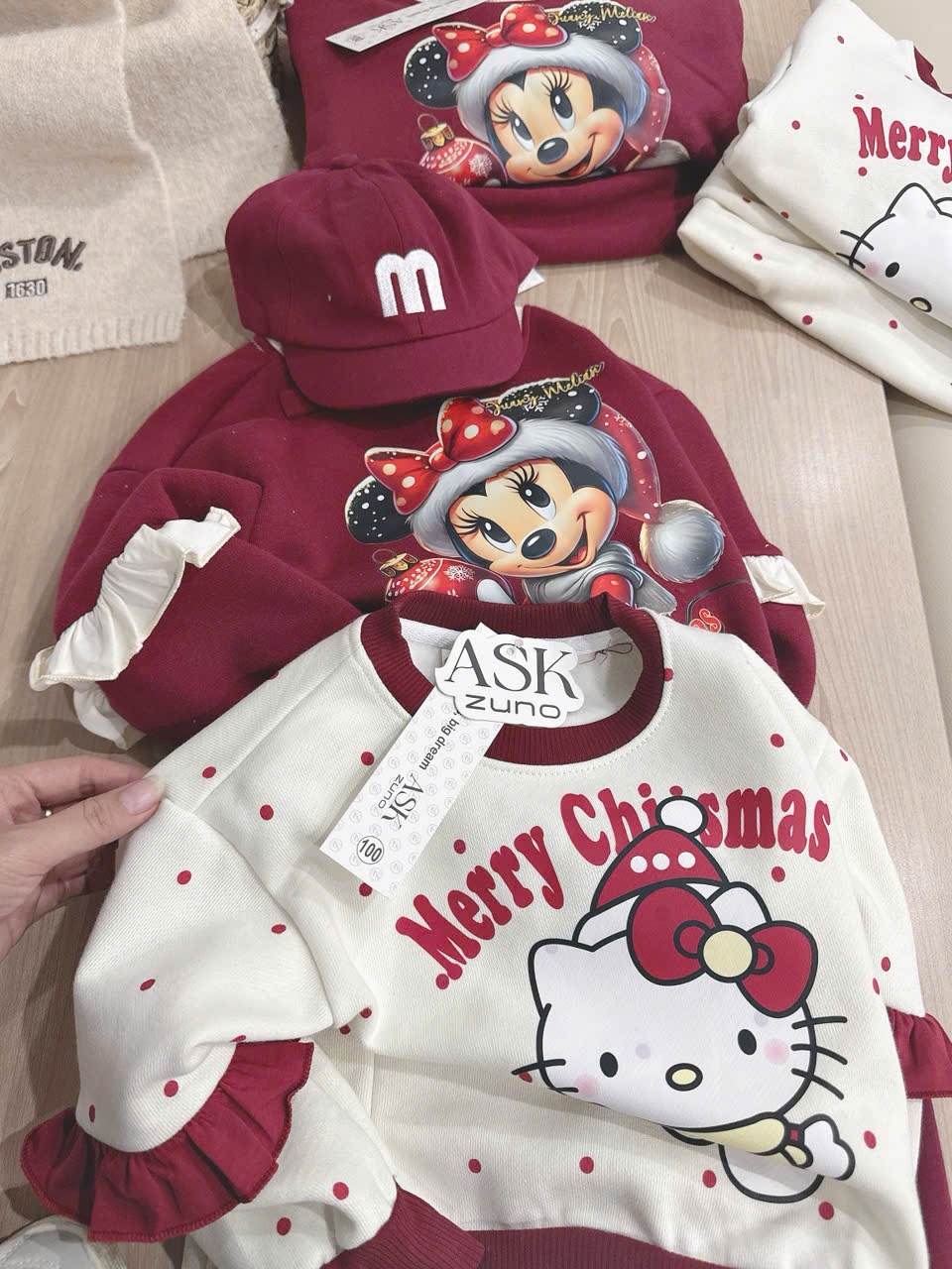 C30# BỘ NỈ COTTON MERRY CHRISTMAS CHO BÉ - XẢ