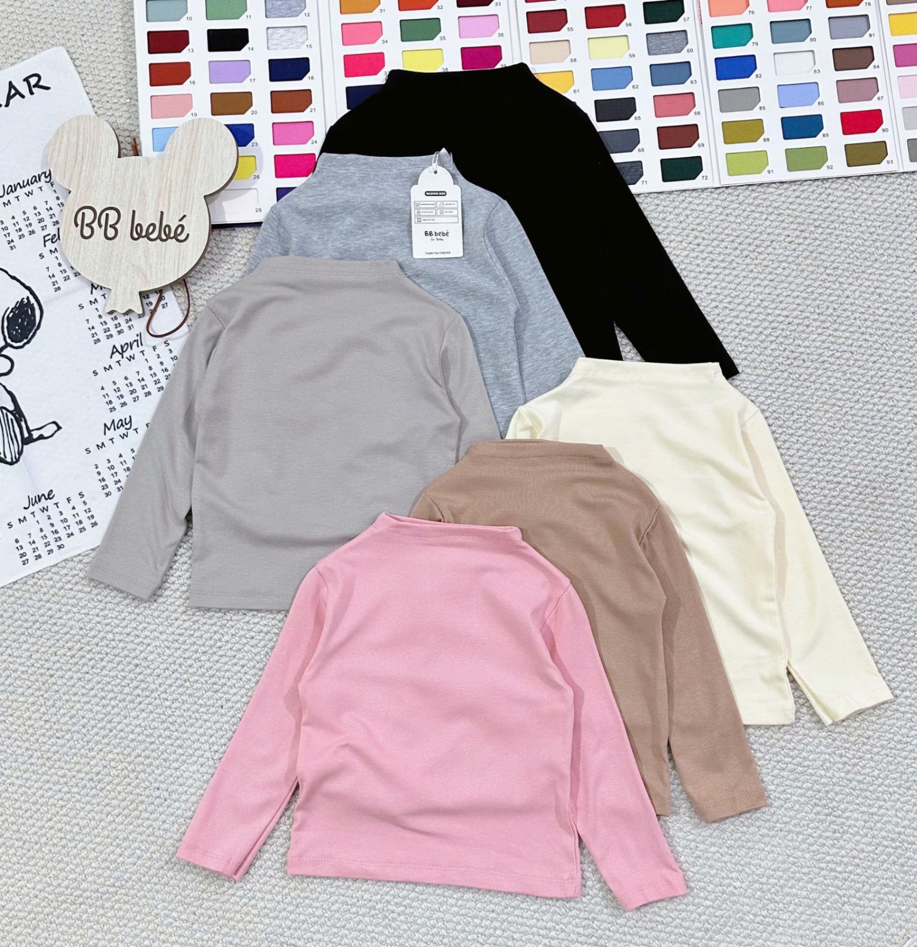 AGN1 SET 3 ÁO GIỮ NHIỆT TRƠN CHO BÉ