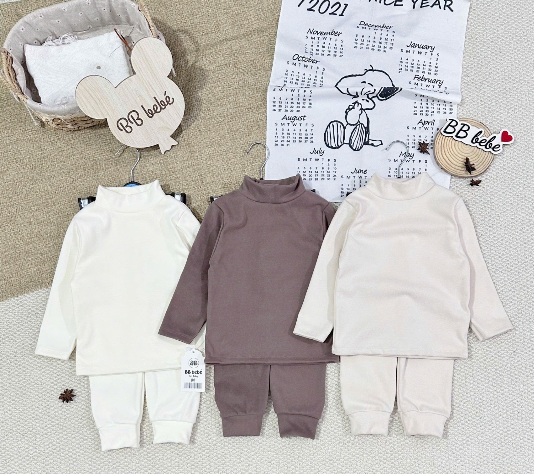 C67# SET 3 BỘ ZIP LÔNG GIỮ NHIỆT CHO BÉ