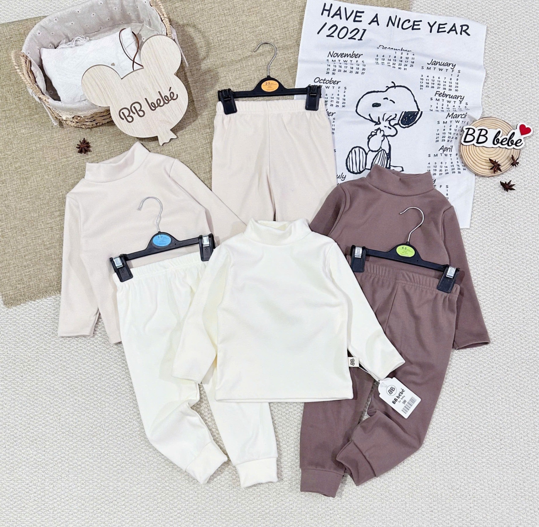 C67# SET 3 BỘ ZIP LÔNG GIỮ NHIỆT CHO BÉ