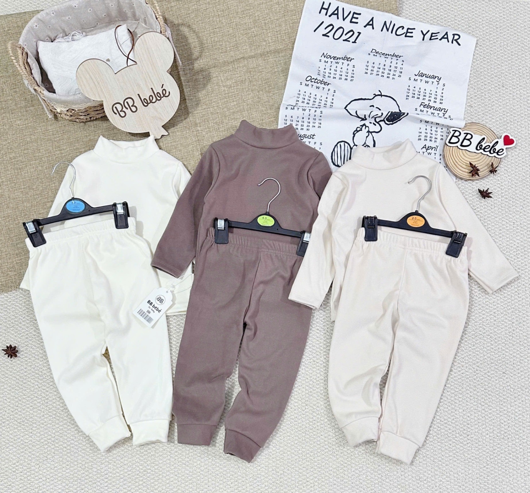 C67# SET 3 BỘ ZIP LÔNG GIỮ NHIỆT CHO BÉ