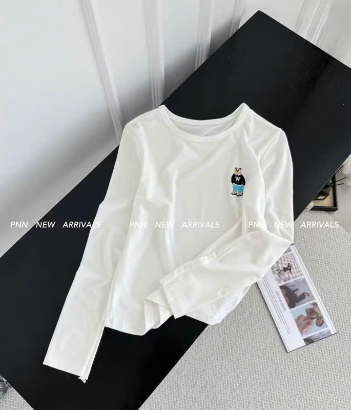 B03# SET 3 ÁO ZIP THÊU GẤU CHO NỮ