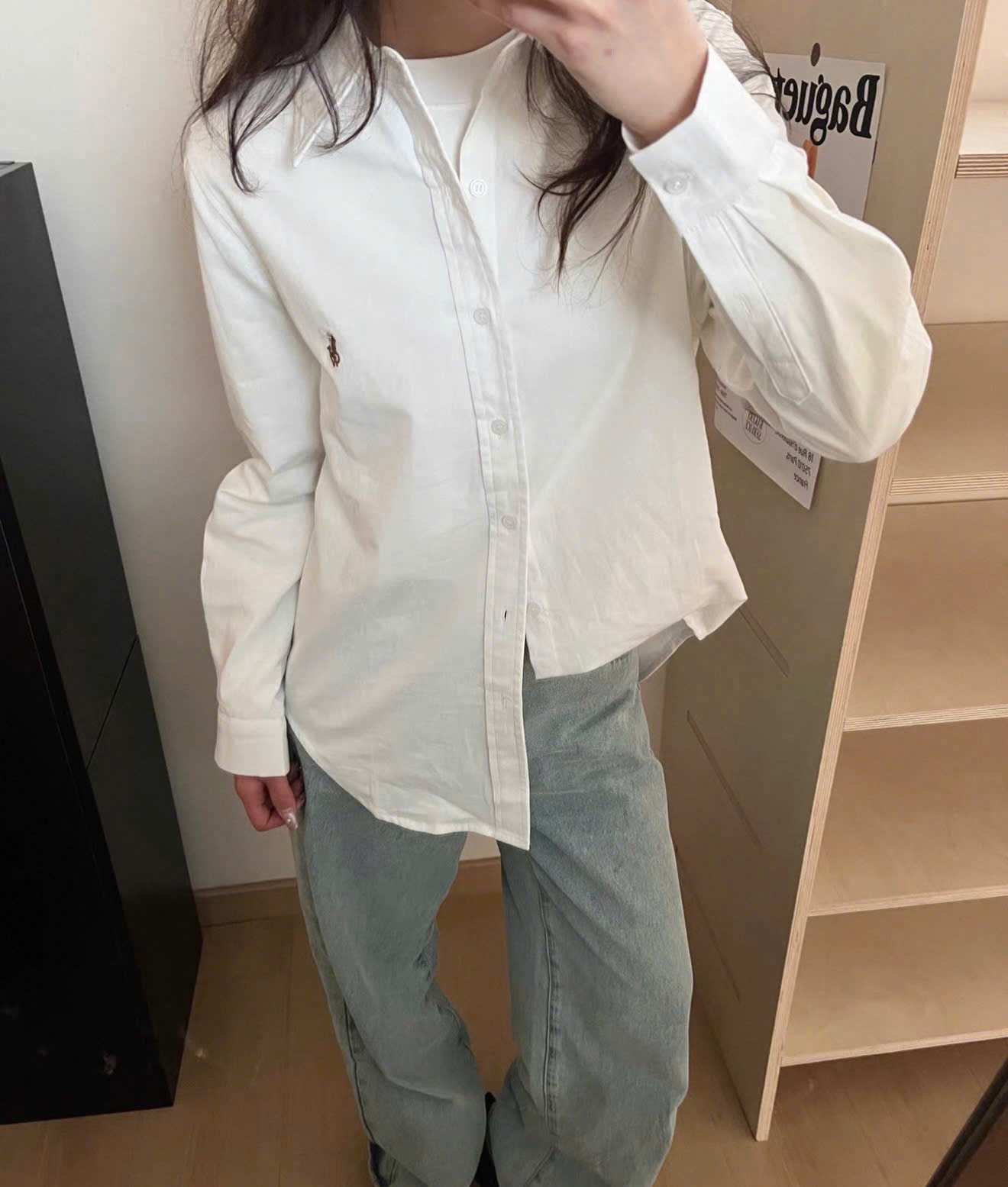 Z59# ÁO SƠ MI TRẮNG THÊU NGỰA CHO NỮ