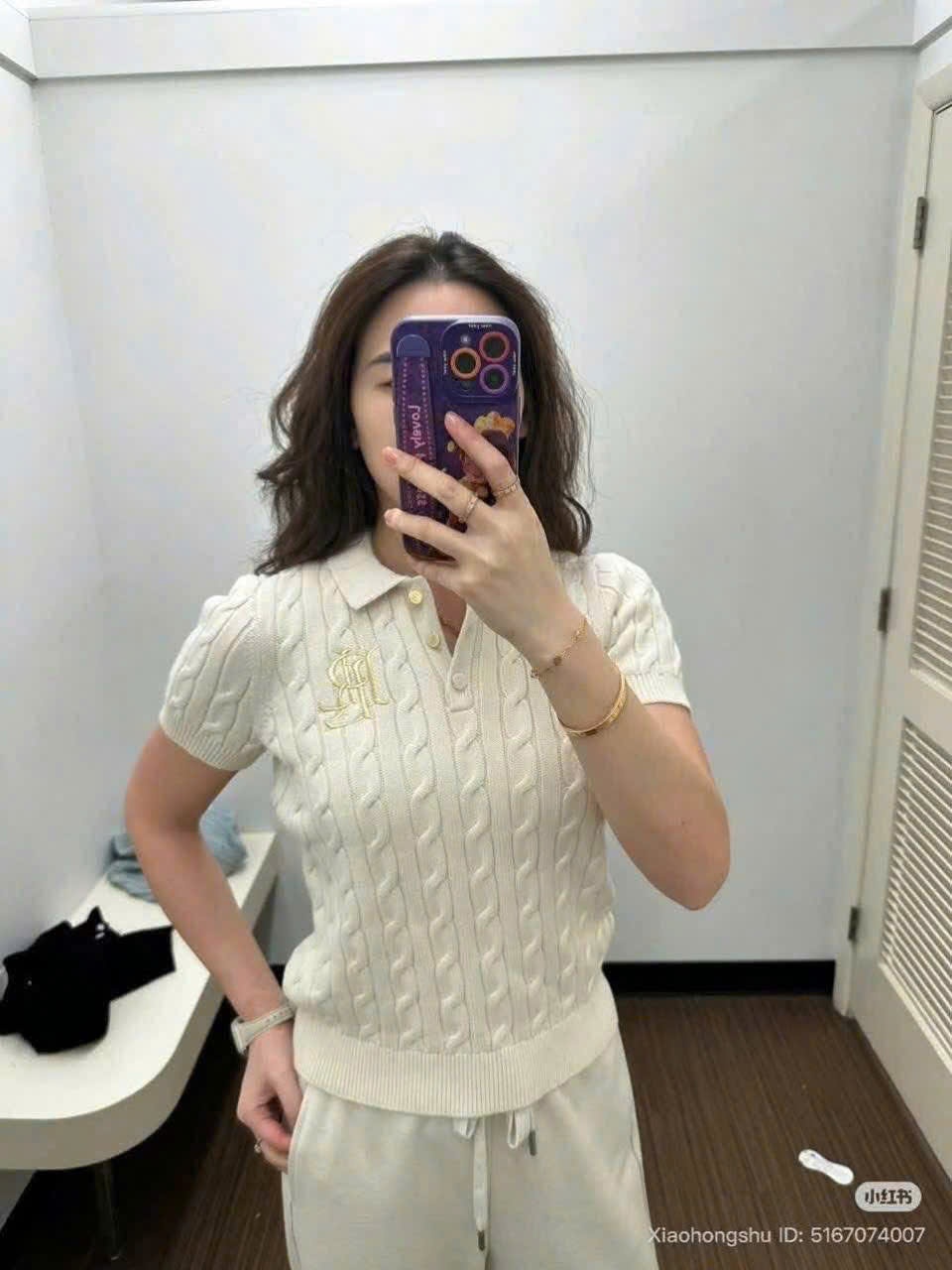 Z76# ÁO POLO LEN THAN CHO NỮ