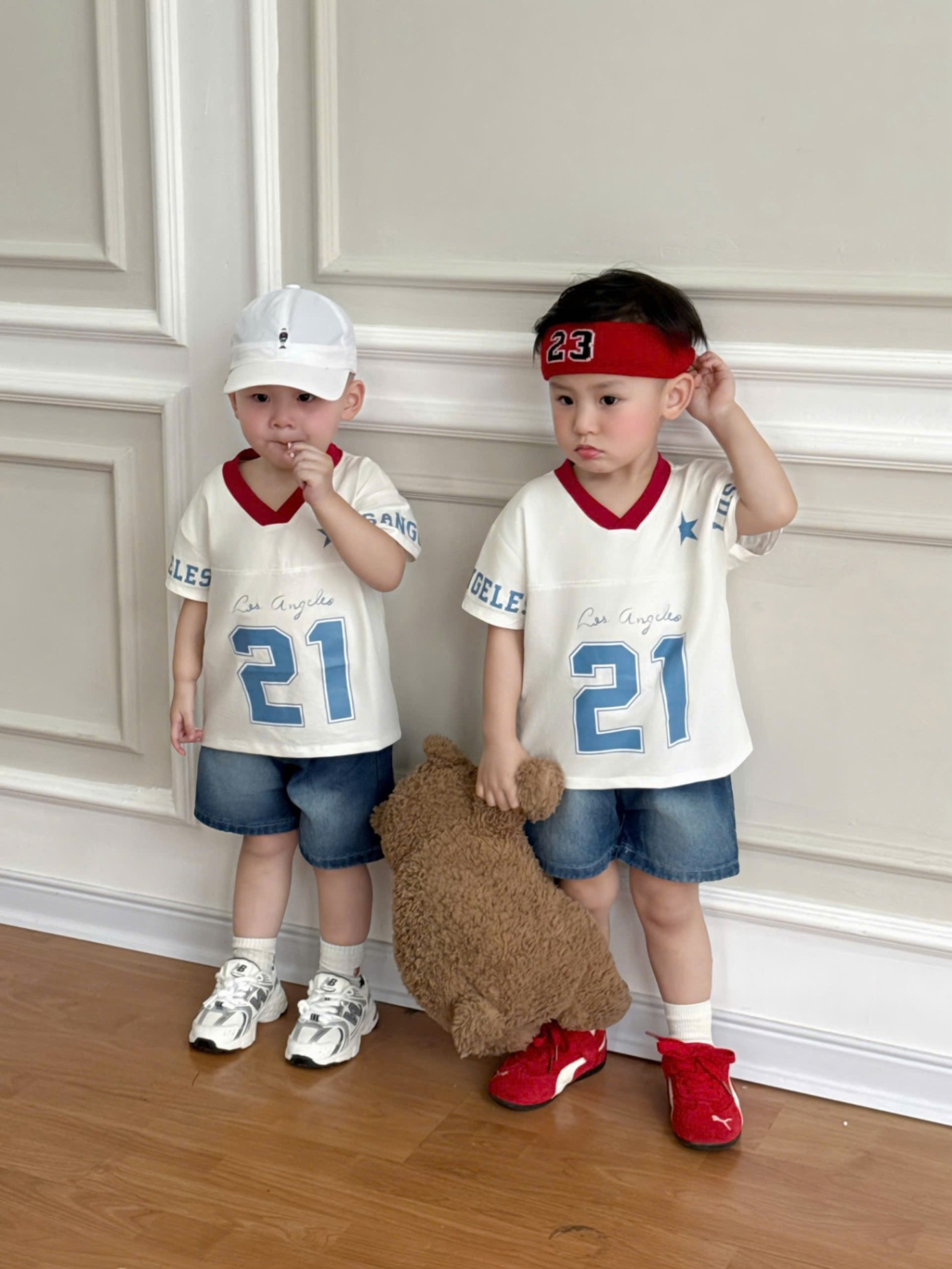 K14# BỘ QUẦN JEAN ÁO PHÔNG 21 CHO BÉ