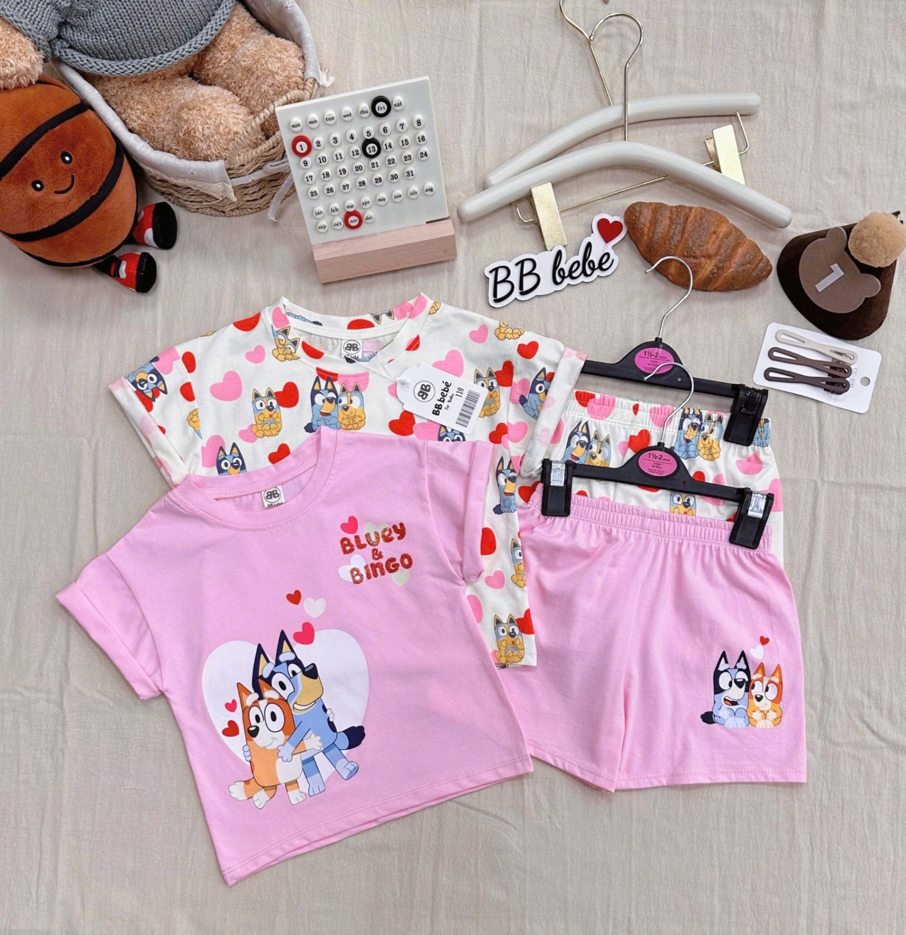 K13# SET 2 BỘ HÌNH TRÁI TIM CHO BÉ