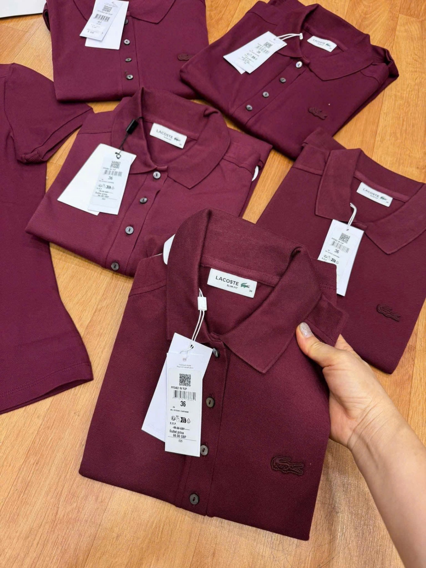 PL55 ÁO POLO ĐỎ ĐÔ CHO NỮ