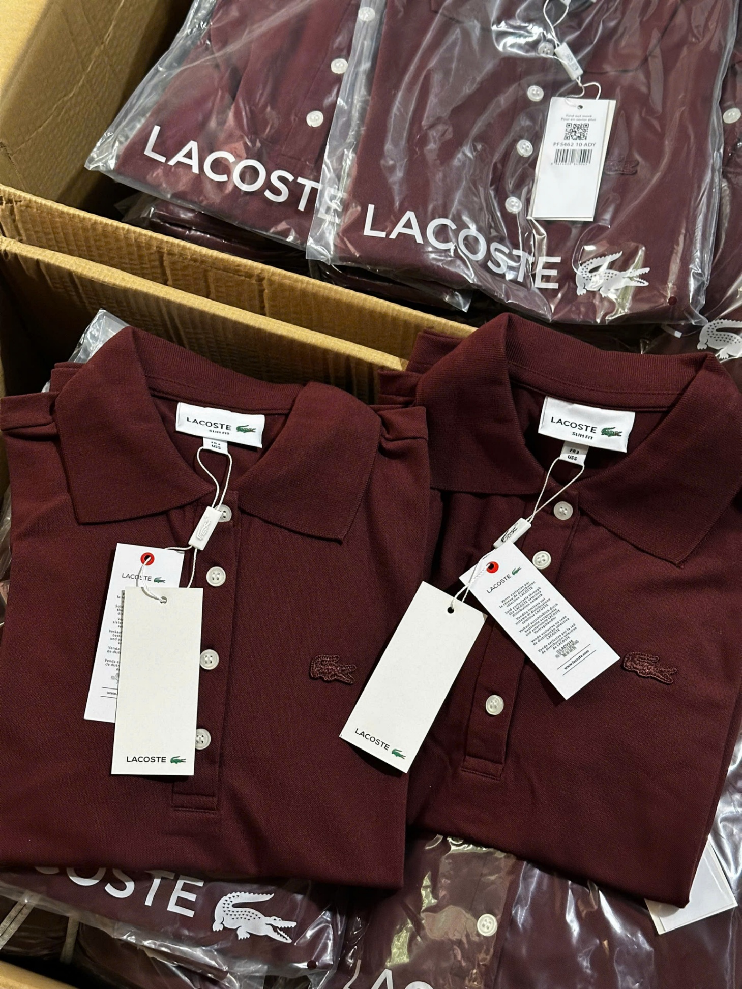 PL55 ÁO POLO ĐỎ ĐÔ CHO NỮ