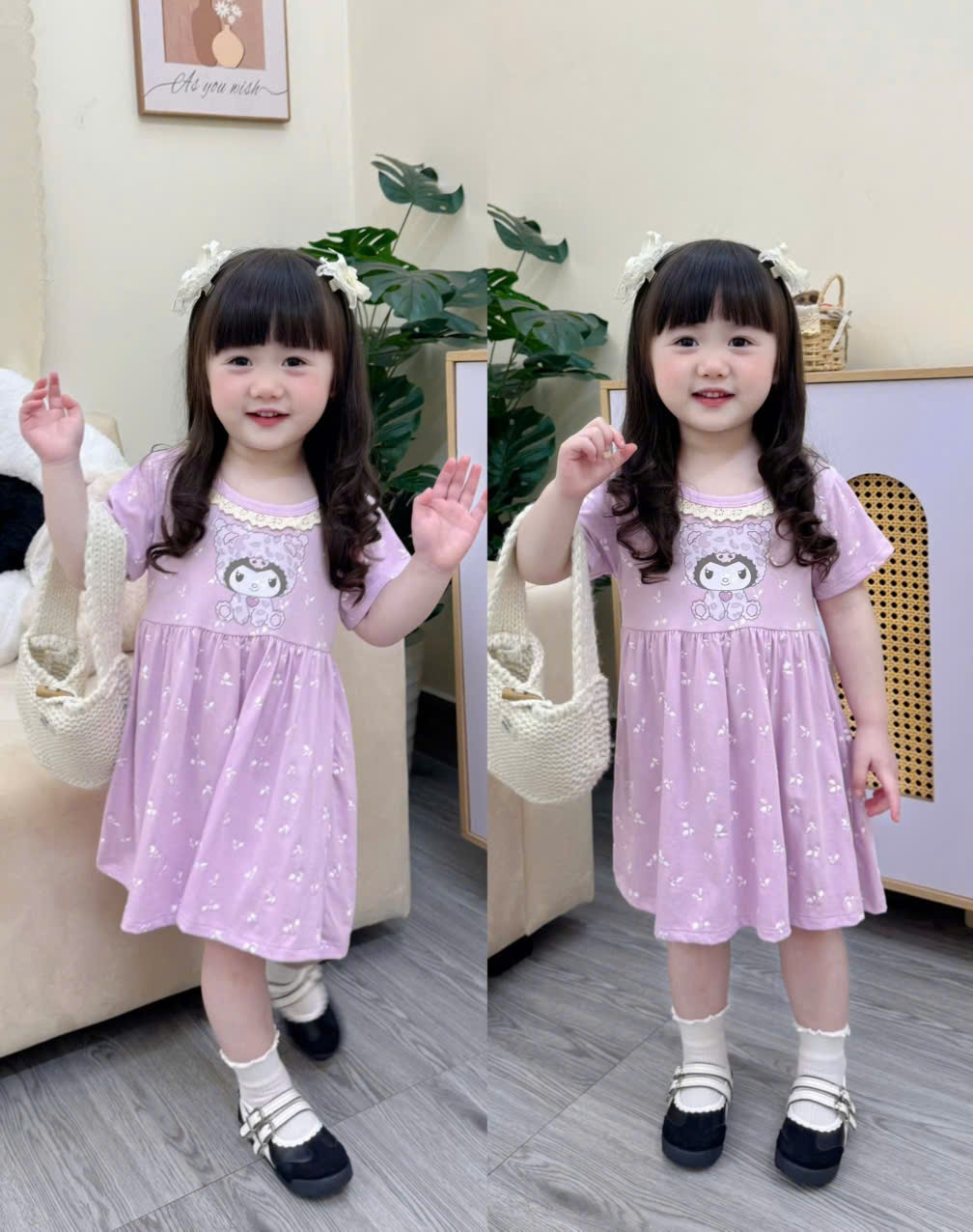 K79 SET 2 VÁY TÍM KURUMI BÉ