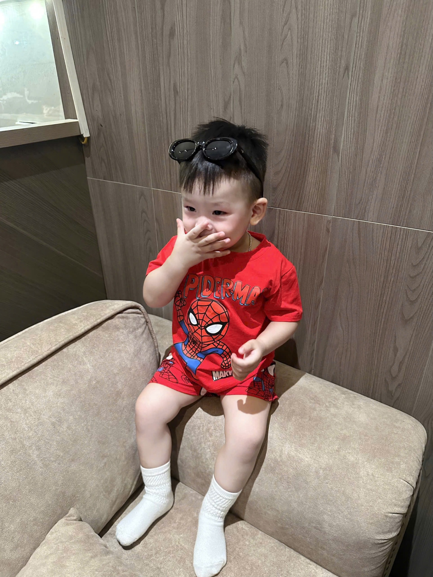 K72 SET 2 BỘ NHỆN ĐỎ BE CHO BÉ TRAI